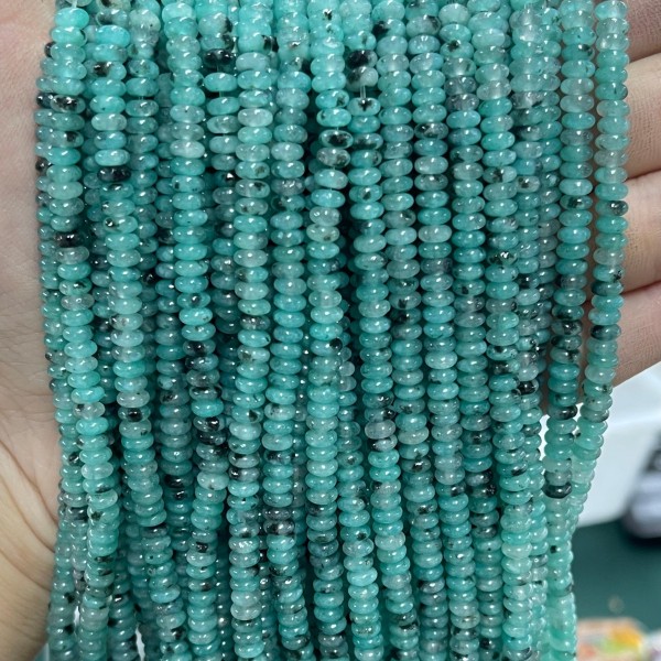 No_2067_Enhanced Blue Sesame Jasper Chalcedony Rondelle Beads_4*2mm_(Sold Per Strand)