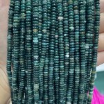 No_2077_Natural Moss Agate Rondelle Beads_4*2mm_(Sold Per Strand)