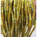 No_2083_Natural Xiuyu Jade Round Tube_4*13mm_(Sold Per Strand)