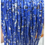 No_2087_Synthetic Blue Imperial Jasper Round Tube_4*13mm_(Sold Per Strand)