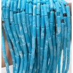 No_2095_Synthetic Blue Serpentine Round Tube_4*13mm_(Sold Per Strand)