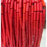 No_2099_Synthetic Red Jasper Round Tube_4*13mm_(Sold Per Strand)
