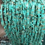 No_201_Synthetic Green Imperial Jasper Double Hole Square Bead_5*2mm_(Sold Per Strand)
