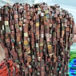 No_211_Natural Red Turquoise Double Hole Square Bead_5*5mm_(Sold Per Strand)