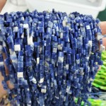 No_224_Natural Blue Lace Stone Double Hole Square Bead_5*5mm_(Sold Per Strand)