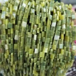 No_246_Natural Southern Jade Double Hole Square Bead_5*5mm_(Sold Per Strand)