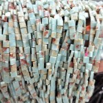 No_248_Synthetic Shoushan Stone Double Hole Square Bead_5*5mm_(Sold Per Strand)