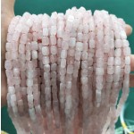 No_263_Natural Rose Quartz Rectangle Nugget Beads_4*7mm_(Sold Per Strand)