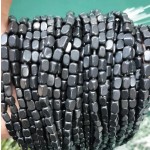 No_265_Natural Black Stone Rectangle Nugget Beads_4*7mm_(Sold Per Strand)