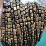 No_267_Natural Bronze Stone Rectangle Nugget Beads_4*7mm_(Sold Per Strand)