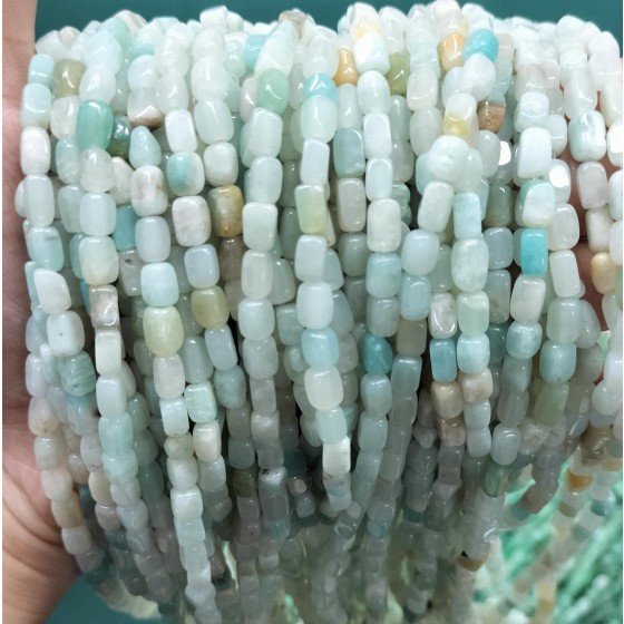 No_271_Natural Amazonite Rectangle Nugget_4*7mm_(Sold Per Strand)