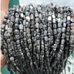 No_280_Natural Black Labradorite Rectangle Nugget_4*7mm_(Sold Per Strand)