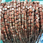 No_283_Natural Sesame Red Jasper Rectangle Nugget_4*7mm_(Sold Per Strand)