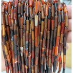 No_2114_Enhanced Dream Striped Agate Round Tube_4*13mm_(Sold Per Strand)