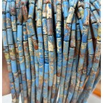 No_2124_Enhanced Sky Blue Imperial Jasper Round Tube_4*13mm_(Sold Per Strand)