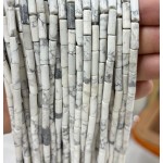 No_2128_Natural White Turquoise Round Tube_4*13mm_(Sold Per Strand)