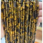 No_2130_Natural Yellow Tiger Eye Stone Round Tube_4*13mm_(Sold Per Strand)