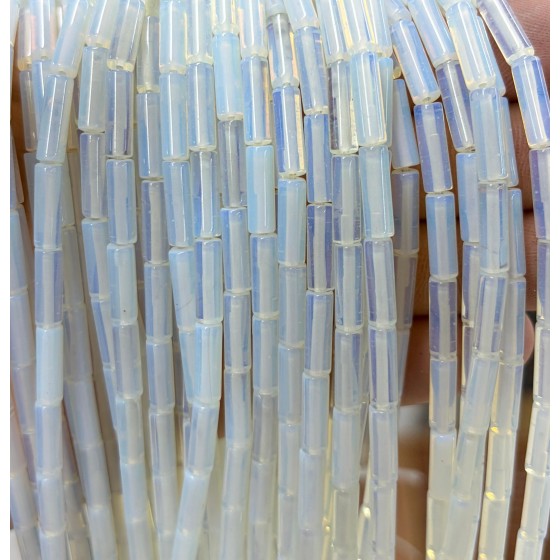 No_2147_Synthetic Opal Round Tube_4*13mm_(Sold Per Strand)