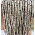No_2154_Natural Maifan Stone Round Tube_4*13mm_(Sold Per Strand)