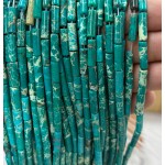 No_2173_Enhanced Green Imperial Jasper Round Tube_4*13mm_(Sold Per Strand)