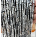 No_2184_Natural Map Jasper (picasso Jasper) Round Tube_4*13mm_(Sold Per Strand)