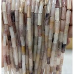 No_2189_Natural Lavender Agate Round Tube_4*13mm_(Sold Per Strand)