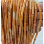 No_2204_Natural Red Aventurine Round Tube_4*13mm_(Sold Per Strand)