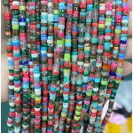 No_2215_Dopamine Mixed Color Stone Disc (heishi) Spacer Beads_4*2mm_(Sold Per Strand)