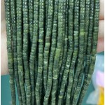 No_2216_Natural Dark Southern Jade Disc (heishi) Spacer Beads_4*2mm_(Sold Per Strand)