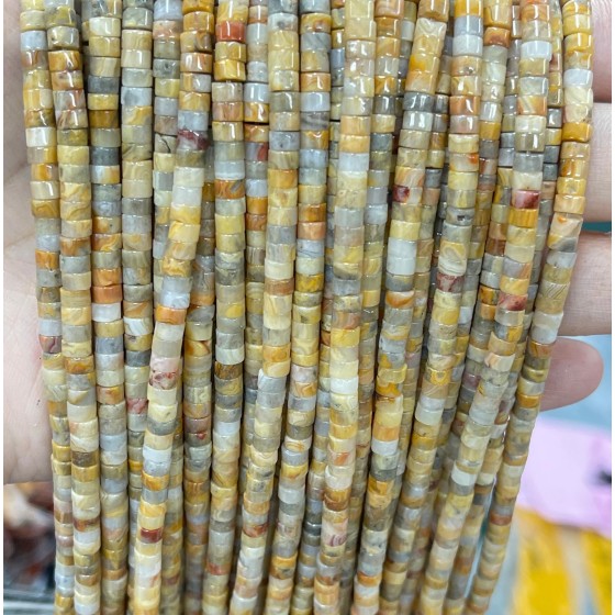 No_2217_Natural Crazy Agate Disc (heishi) Spacer Beads_4*2mm_(Sold Per Strand)