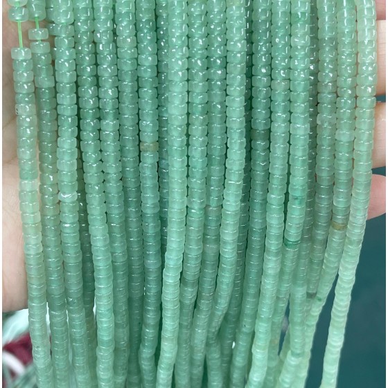 No_2227_Natural Green Aventurine Disc (heishi) Spacer Beads_4*2mm_(Sold Per Strand)