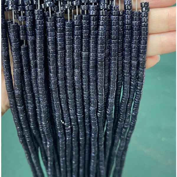 No_2231_Synthetic Blue Sandstone Disc (heishi) Spacer Beads_4*2mm_(Sold Per Strand)