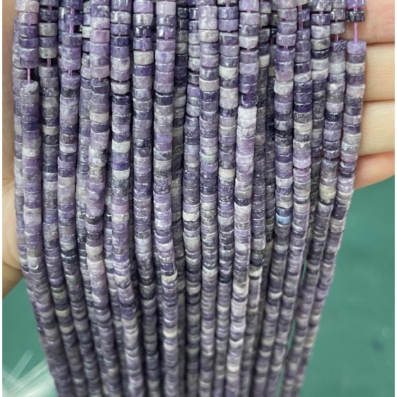 No_2232_Natural  Purple Amazonite Disc (heishi) Spacer Beads_4*2mm_(Sold Per Strand)