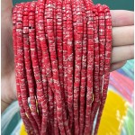 No_2236_Synthetic Red Imperial Jasper Disc (heishi) Spacer Beads_4*2mm_(Sold Per Strand)