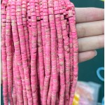 No_2253_Synthetic Pink Imperial Jasper Disc (heishi) Spacer Beads_4*2mm_(Sold Per Strand)