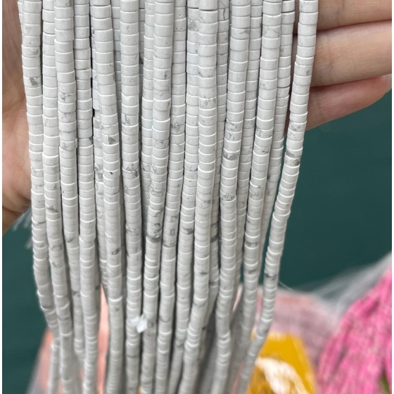 No_2257_Natural White Turquoise Disc (heishi) Spacer Beads_4*2mm_(Sold Per Strand)