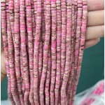 No_2258_Synthetic Light Pink Imperial Jasper Disc (heishi) Spacer Beads_4*2mm_(Sold Per Strand)