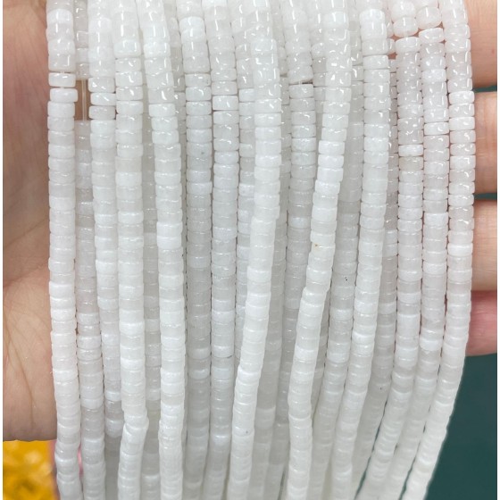 No_2261_Natural White Jade Disc (heishi) Spacer Beads_4*2mm_(Sold Per Strand)