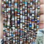 No_2279_Mixed Color Stone Disc (heishi) Spacer Beads_4*2mm_(Sold Per Strand)