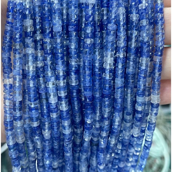 No_2283_Synthetic Watermelon Blue Crystal Disc (heishi) Spacer Beads_4*2mm_(Sold Per Strand)