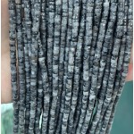 No_2285_Natural Black Labradorite Disc (heishi) Spacer Beads_4*2mm_(Sold Per Strand)