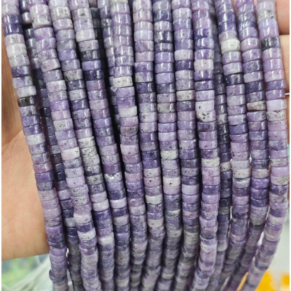 No_2323_Natural  Purple Amazonite Disc (heishi) Spacer Beads_6*3mm_(Sold Per Strand)