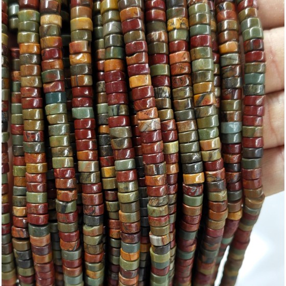 No_2326_Natural Red Turquoise Disc (heishi) Spacer Beads_6*3mm_(Sold Per Strand)