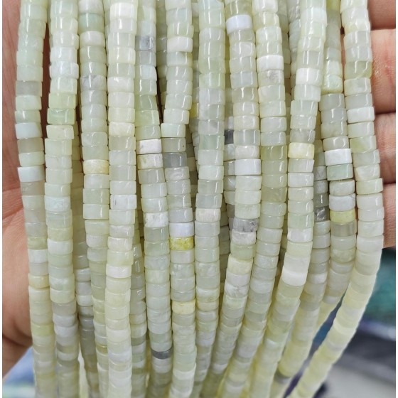 No_2331_Natural Xinjiang Jade Disc (heishi) Spacer Beads_6*3mm_(Sold Per Strand)