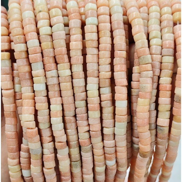 No_2333_Natural Pink Opal Disc (heishi) Spacer Beads_6*3mm_(Sold Per Strand)