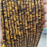 No_2340_Natural Yellow Tiger Eye Stone Disc (heishi) Spacer Beads_6*3mm_(Sold Per Strand)