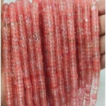 No_2370_Synthetic Watermelon Red Crystal Disc (heishi) Spacer Beads_6*3mm_(Sold Per Strand)