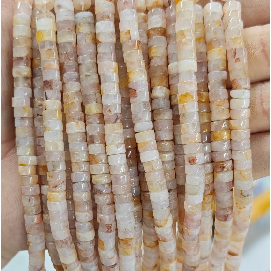 No_2377_Natural Red Hematoid Quartz Disc (heishi) Spacer Beads_6*3mm_(Sold Per Strand)