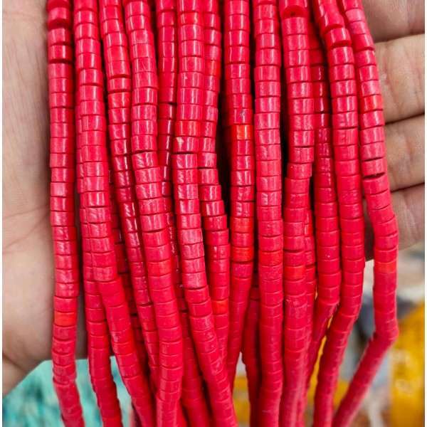 No_2411_Synthetic Red Jasper Disc (heishi) Spacer Beads_6*3mm_(Sold Per Strand)