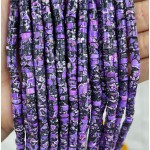 No_2416_Synthetic Black Purple Imperial Jasper Disc (heishi) Spacer Beads_6*3mm_(Sold Per Strand)